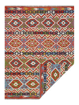 Handwoven Kelim-Chobi Oriental rug by Orientmattor, 190x144 cm, showcasing intricate traditional patterns and rich colors.