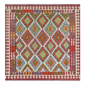 Handvävd Matta Kelim-Chobi Oriental 198 x 200 cm Nr. 65662 - Orientmattor