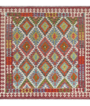 Handvävd Matta Kelim-Chobi Oriental 198 x 200 cm Nr. 65662 - Orientmattor