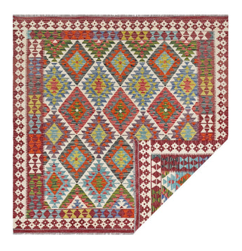 Handvävd Matta Kelim-Chobi Oriental 198 x 200 cm Nr. 65662 - Orientmattor