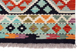 Handwoven Kelim-Chobi Oriental rug from Orientmattor, 199x125 cm with intricate patterns and rich colors.