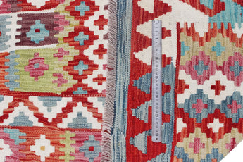 Handwoven Kelim-Chobi Oriental rug by Orientmattor, 199x149 cm, featuring intricate traditional patterns and rich colors.