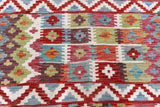 Handwoven Kelim-Chobi Oriental rug by Orientmattor, 199x149 cm, featuring traditional geometric patterns and rich colors.