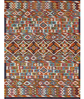 Handwoven Kelim-Chobi Oriental rug by Orientmattor, 228 x 173 cm, featuring intricate traditional patterns and vibrant colors.