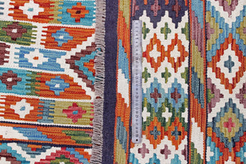 Handwoven Kelim-Chobi Oriental rug by Orientmattor, 228 x 173 cm, featuring intricate traditional patterns and rich colors.
