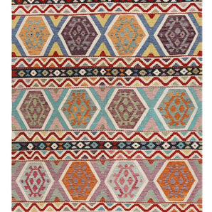 Handwoven Kelim-Chobi Oriental rug by Orientmattor, 240 x 173 cm with intricate patterns and rich colors.