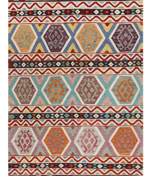 Handwoven Kelim-Chobi Oriental rug by Orientmattor, 240 x 173 cm with intricate patterns and rich colors.