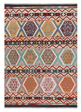 Handwoven Kelim-Chobi Oriental rug by Orientmattor, 240 x 173 cm with intricate patterns and rich colors.