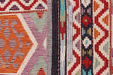 Handwoven Kelim Chobi Oriental rug by Orientmattor, 240x173 cm with intricate patterns and vibrant colors.
