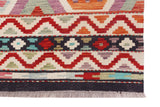 Handwoven Kelim-Chobi Oriental rug by Orientmattor, 240x173 cm, featuring traditional geometric patterns and rich colors.