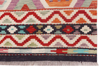Handwoven Kelim-Chobi Oriental rug by Orientmattor, 240x173 cm, featuring traditional geometric patterns and rich colors.