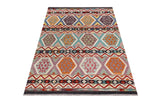 Handwoven Kelim-Chobi Oriental rug from Orientmattor, 240x173 cm, featuring intricate traditional patterns and warm earthy tones.