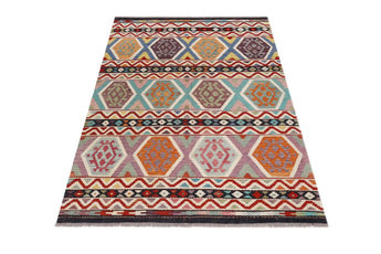 Handwoven Kelim-Chobi Oriental rug from Orientmattor, 240x173 cm, featuring intricate traditional patterns and warm earthy tones.