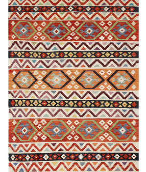 Handwoven Kelim Chobi Oriental rug, 243x169 cm, with intricate traditional patterns from Orientmattor.