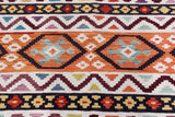 Handwoven Kelim-Chobi oriental rug by Orientmattor, 243 x 169 cm, featuring traditional geometric patterns and rich colors.