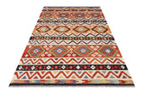 Handwoven Kelim-Chobi Oriental rug by Orientmattor, 243x169 cm, featuring intricate traditional patterns and rich earthy tones.