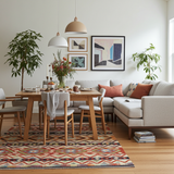 Handwoven Kelim-Chobi Oriental rug by Orientmattor, 243 x 169 cm, detailed geometric patterns on a traditional woven mat.