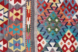 Handwoven Kelim-Chobi Oriental rug by Orientmattor, 245 x 180 cm, showcasing traditional geometric patterns and rich colors.