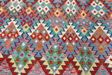 Handwoven Kelim-Chobi Oriental rug by Orientmattor, 245x180 cm, showcasing intricate traditional geometric patterns.