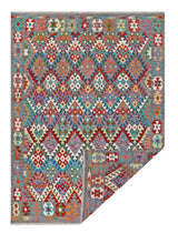 Handwoven Kelim Chobi Oriental rug from Orientmattor, 245x180 cm, featuring intricate traditional patterns and rich colors.