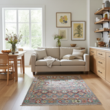 Handwoven Kelim Chobi Oriental rug by Orientmattor, 245x180 cm, showcasing intricate geometric patterns and rich earthy tones.