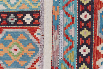 Handwoven Kelim-Chobi Oriental rug by Orientmattor, 249 x 173 cm, featuring traditional geometric patterns and rich earthy tones.