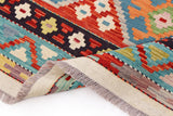Handwoven Kelim-Chobi Oriental rug from Orientmattor, 249x173 cm, with intricate traditional patterns and vibrant colors.