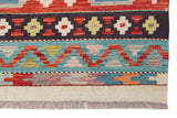 Handwoven Kelim Chobi Oriental rug by Orientmattor, 249 x 173 cm, detailed geometric patterns in warm earthy tones.