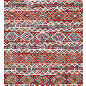 Handwoven Kelim-Chobi Oriental rug by Orientmattor, 250 x 175 cm, featuring intricate traditional patterns.