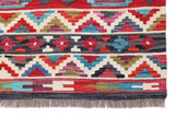 Handwoven Kelim-Chobi Oriental rug by Orientmattor, 250x175 cm, featuring traditional geometric patterns and rich warm colors.