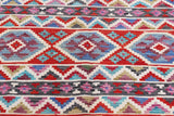 Handwoven Kelim-Chobi Oriental rug by Orientmattor, 250x175 cm, detailed geometric patterns, traditional craftsmanship.