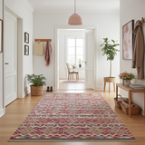 Handwoven Kelim-Chobi Oriental rug by Orientmattor, 250x175 cm, detailed geometric patterns in rich earthy tones.