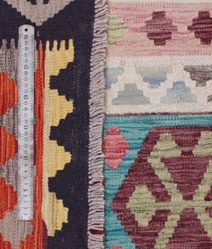 Handwoven Kelim-Chobi Oriental rug by Orientmattor, 252 x 169 cm, with intricate traditional patterns and rich colors.