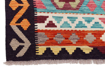 Handwoven Kelim-Chobi Oriental rug by Orientmattor, 252 x 169 cm, detailed traditional patterns on soft woven fabric.