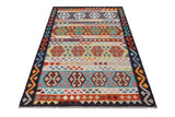 Handwoven Kelim-Chobi Oriental rug by Orientmattor, 252 x 169 cm, featuring traditional geometric patterns and rich earthy tones.