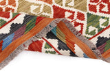 Handwoven Kelim Chobi Oriental rug by Orientmattor, 293x198 cm, featuring traditional geometric patterns and rich earthy tones.