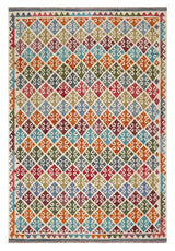 Handwoven Kelim-Chobi Oriental rug by Orientmattor, 296x207 cm, featuring intricate traditional patterns and rich colors.