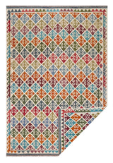 Handwoven Kelim Chobi Oriental rug by Orientmattor, 296 x 207 cm, featuring traditional geometric patterns and vibrant colors.