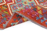 Handwoven Kelim Chobi Oriental rug by Orientmattor, 303 x 210 cm, featuring intricate traditional patterns and rich earthy tones.