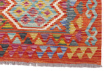 Handwoven Kelim-Chobi Oriental rug by Orientmattor, 303x210 cm, featuring intricate geometric patterns and warm earthy tones.
