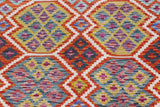 Handwoven Kelim-Chobi Oriental rug by Orientmattor, 303x210 cm with intricate traditional patterns
