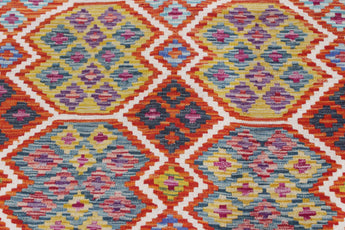 Handwoven Kelim-Chobi Oriental rug by Orientmattor, 303x210 cm with intricate traditional patterns