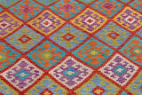 Handwoven Kelim Chobi Oriental rug in beige and brown, 485 x 295 cm, from Orientmattor, showcasing intricate traditional patterns.