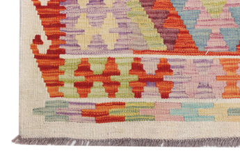 Handwoven Kelim-Chobi Oriental rug by Orientmattor, 485x412 cm, featuring intricate geometric patterns and rich earthy tones.