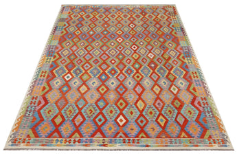 Handwoven Kelim-Chobi Oriental rug by Orientmattor, 485 x 412 cm, showcasing intricate traditional patterns and rich colors.