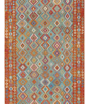 Handwoven Kelim-Chobi Oriental rug by Orientmattor, measuring 489 x 301 cm with intricate traditional patterns.