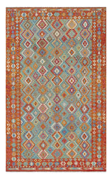 Handwoven Kelim-Chobi Oriental rug by Orientmattor, measuring 489 x 301 cm with intricate traditional patterns.