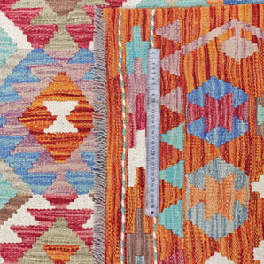Handwoven Kelim-Chobi Oriental rug by Orientmattor, 489 x 301 cm, showcasing intricate traditional patterns and rich colors.