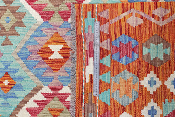 Handwoven Kelim-Chobi Oriental rug by Orientmattor, 489 x 301 cm, showcasing intricate traditional patterns and rich colors.