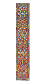 Handvävd Matta Kelim-Chobi Oriental 497 x 83 cm Nr. 65708 - Orientmattor